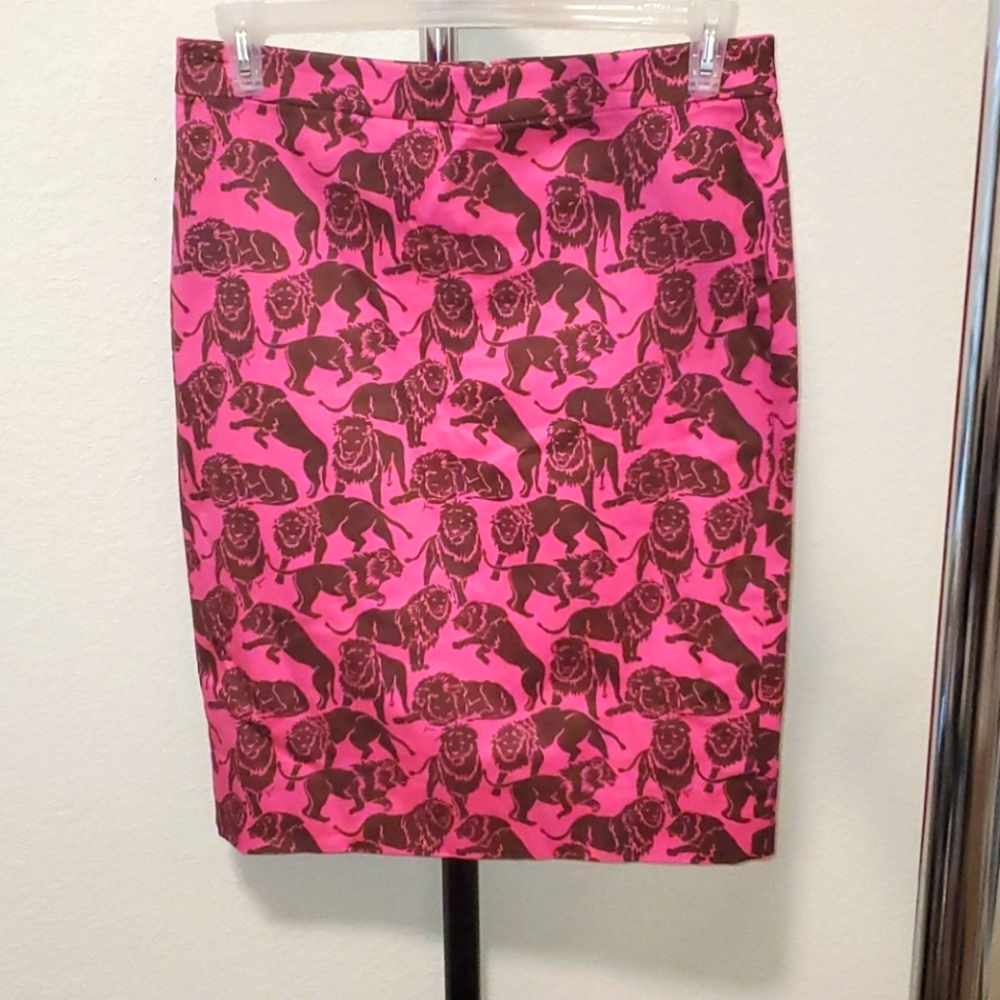 JCrew Lion Pencil skirt size 10